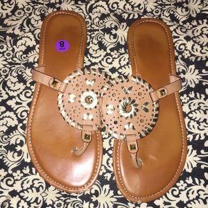 Tan bamboo sandals